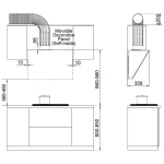Robam 老板 5118 70厘米 1260m³/h 側風系列 掛牆式抽油煙機
